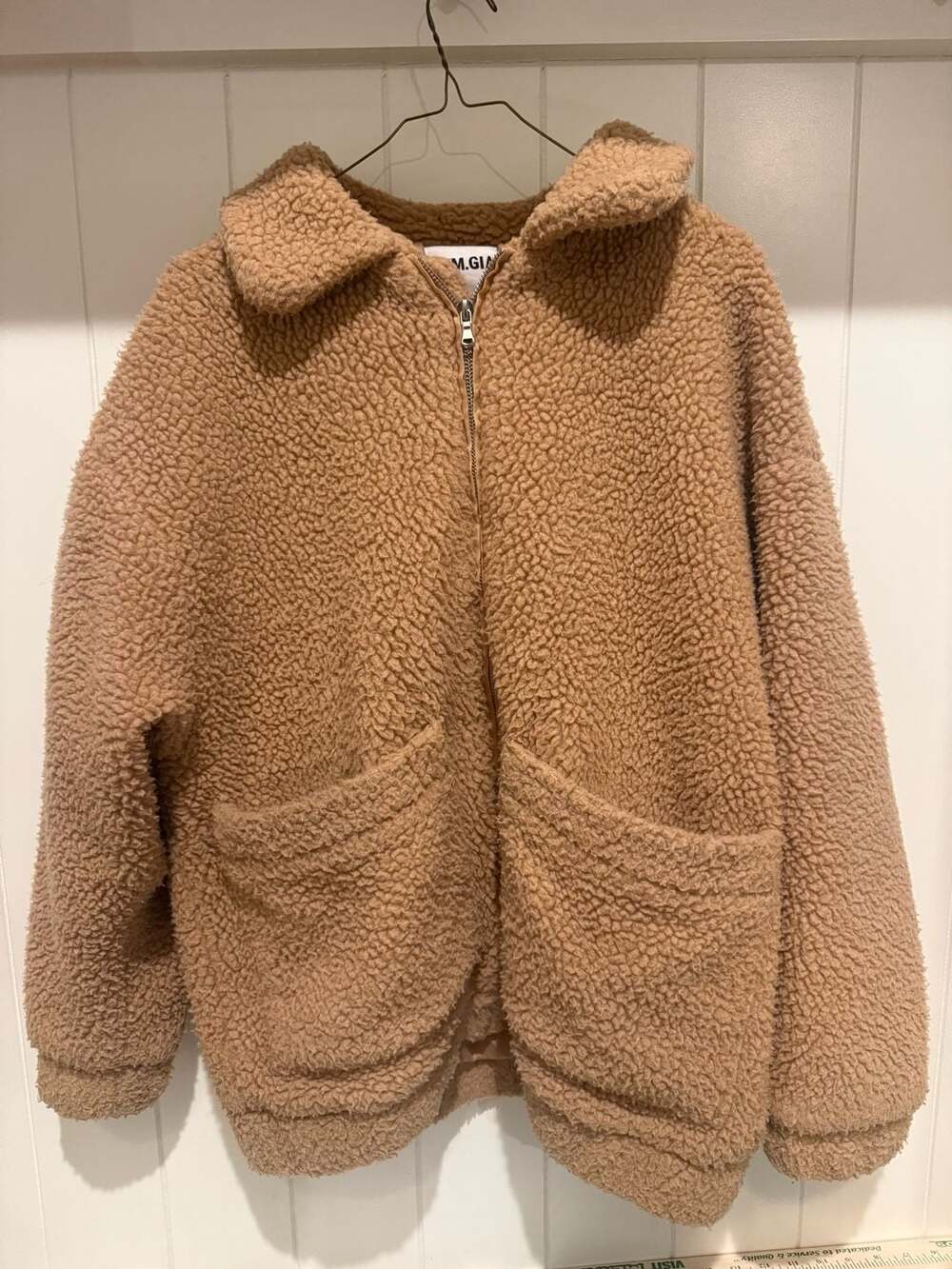 I.AM.GIA Tan Brown Fleece Pixie Teddy Jacket Size XS
